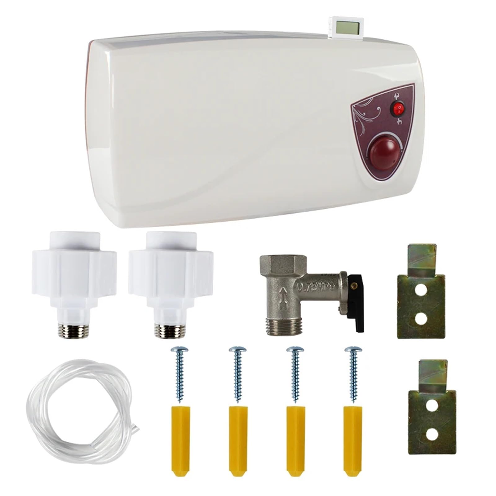Scaldabagno for roulotte 12V/220V Scaldabagno Elettrico for roulotte da Campeggio 10L con misuratore della Temperatura dell'Acqua per modifiche Interne ed Esterne