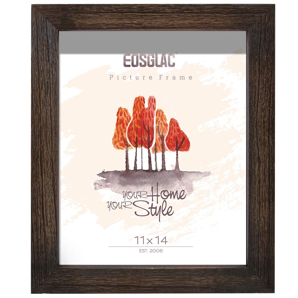 Eosglac Rustic Picture Frames Dark Brown 11x14 Brown