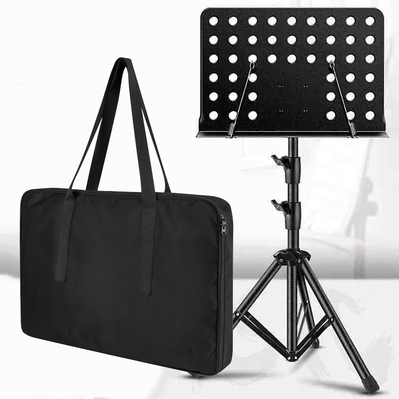 Sac pour de Musique Étui pour Accessoires Musique Organisateur Résistant Léger Portable Bandoulière Adaptée aux Adultes Compagnies Musicales