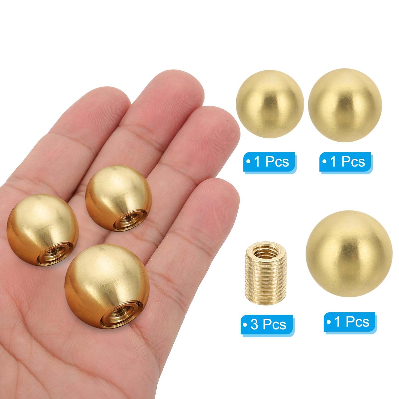 PATIKIL 17.5mm 20mm 25mm Ball Lamp Finials Caps Knob - Image 3