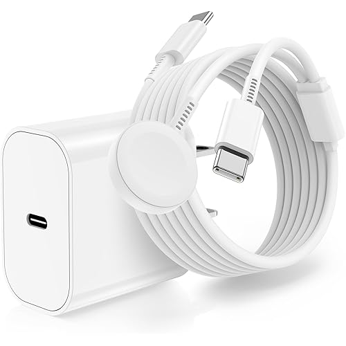 2 in 1 Cable with Charger for Apple Watch Series 10/9/8/7/6/iPhone 17