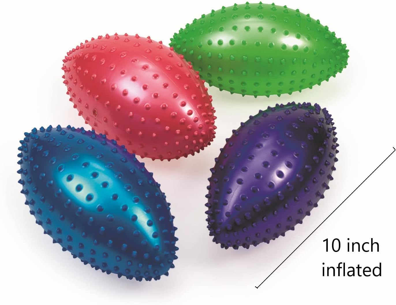 Fun Express 10" Spike Football-DEFLATED - Toys - 12 Pieces