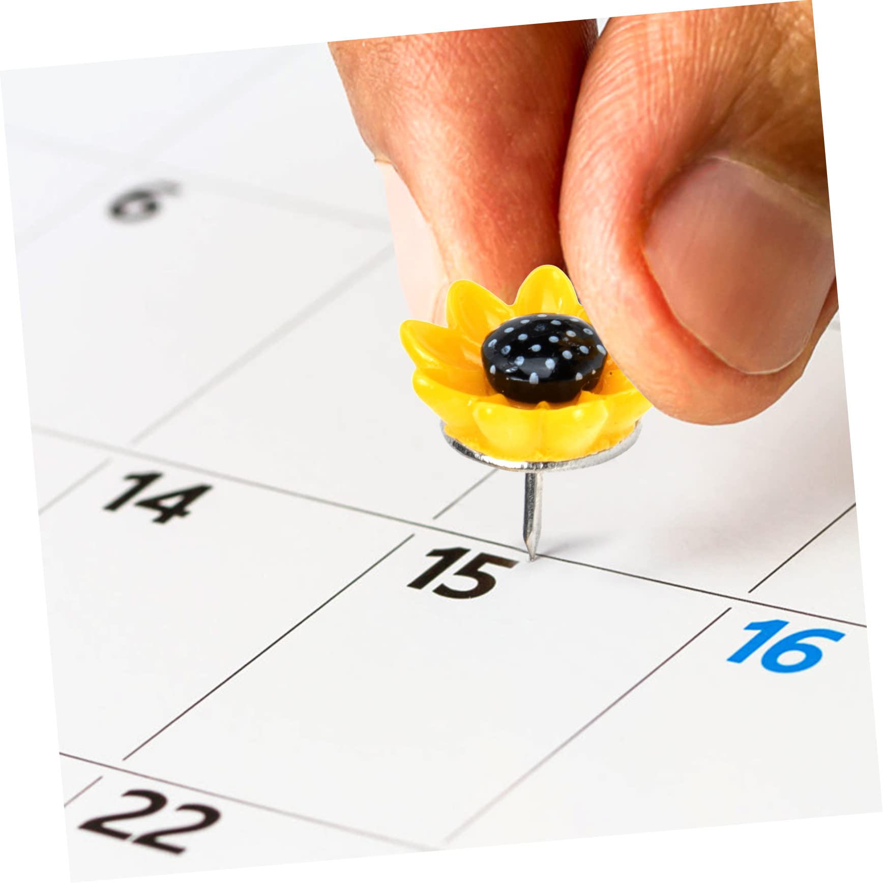 Gadpiparty 5 Ensembles Épingles À Dessin Forme De Tournesol pour Tableau Liège Épingles Décoratives Pratiques Et Réutilisables pour Bureau Et École 50 Pièces * 5