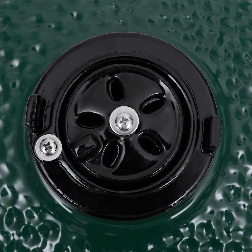 vidaXL Barbecue Affumicatore 2 in 1 Kamado in Ceramica 56 cm Verde