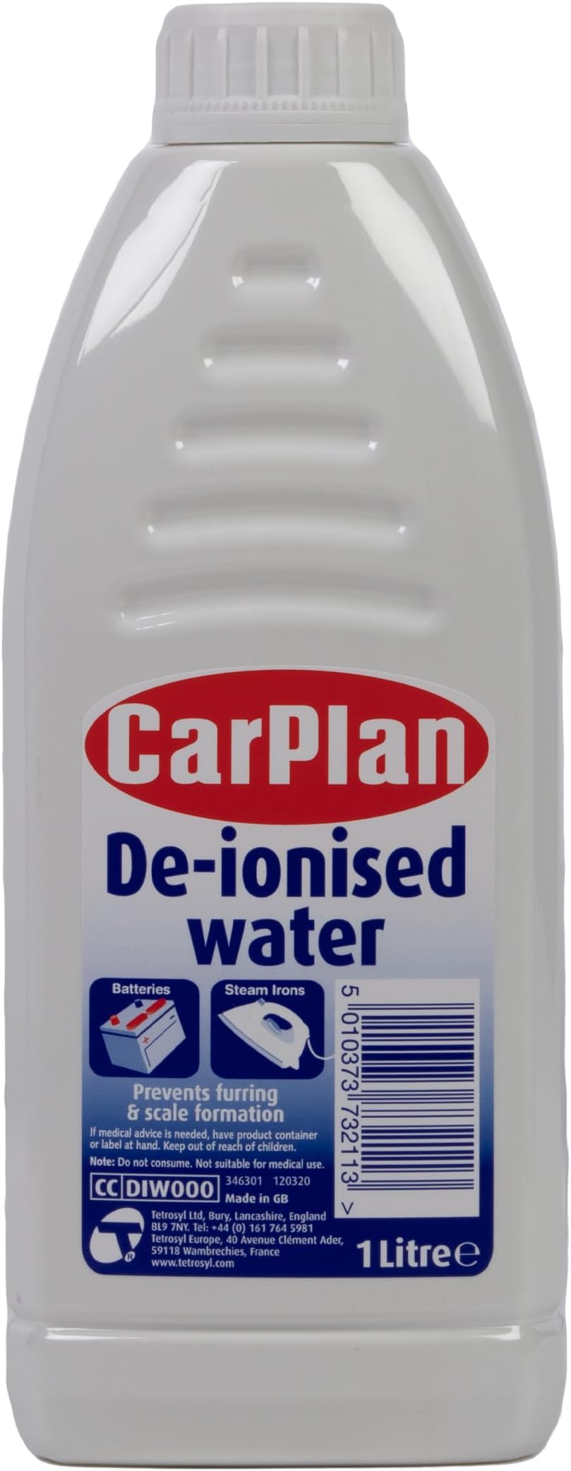 CarPlan DIW000 De-Ionised Water, 1l