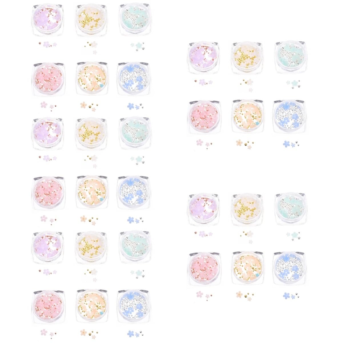 Nail accessories,30 Boxes 3D Decoration Manicure Charms 3D Flowers Nail Art Resin Charms Nail Art Decals 3D Flowers Nail Charms Nail Jewelry