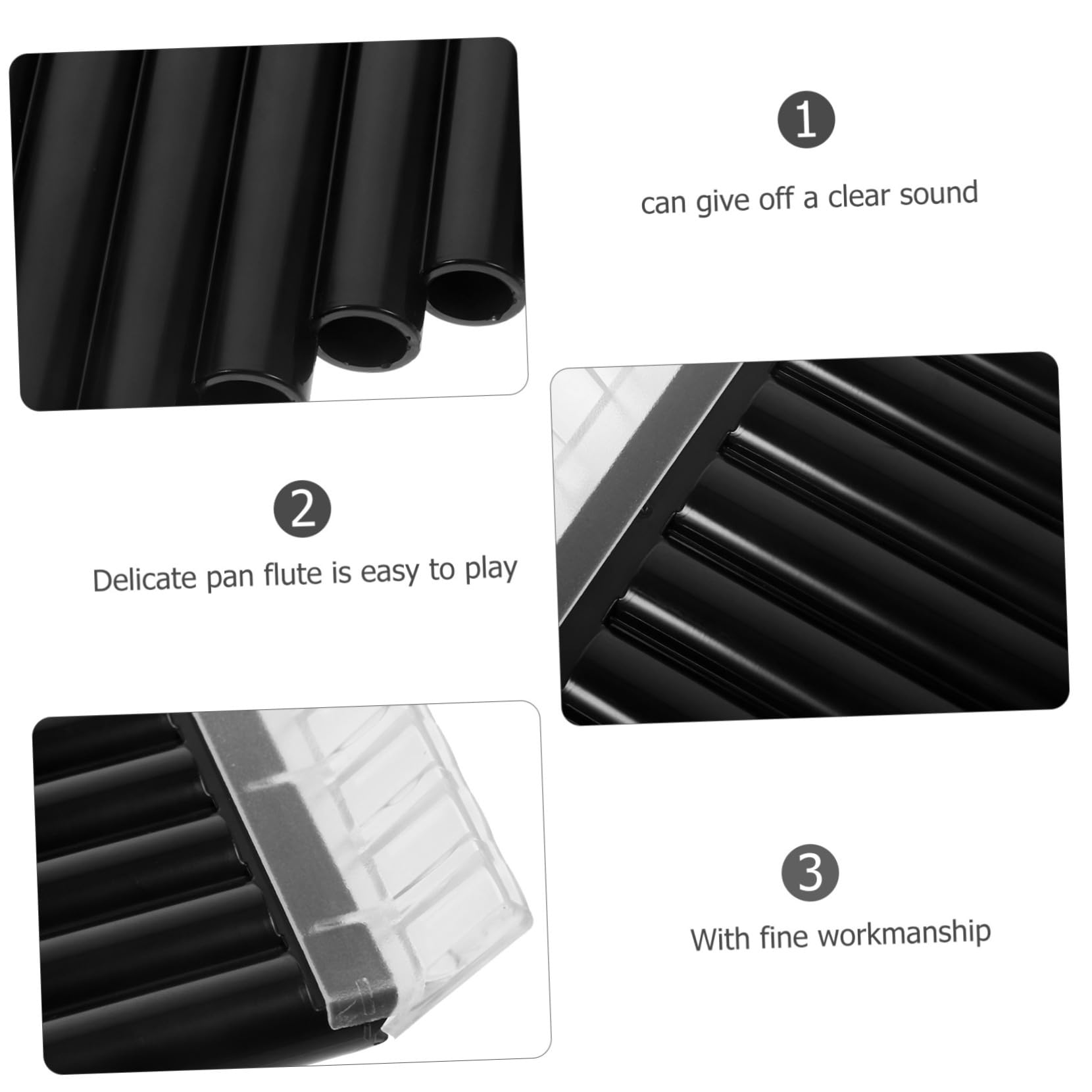 Cabilock Professionelle Panflöte C dur Rohre Abs Harz Mittelton Pan Pipes Musikinstrument für Anfänger und Profis Robuste Geruchsfreie Flöte mit Ergonomischem Design und Klarem Klang