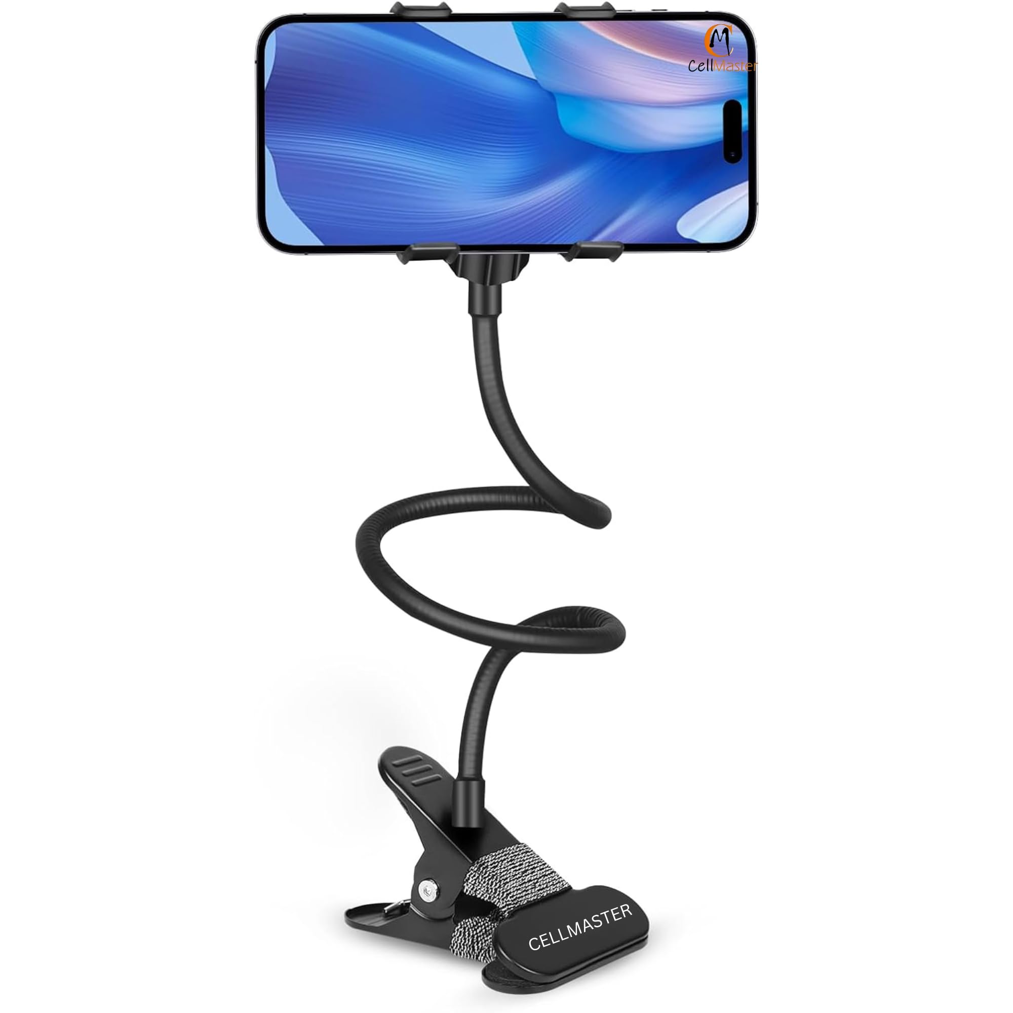 CELLMASTER Mobile Stand for Table Adjustable Phone Stand Holder for Bed & Table Black