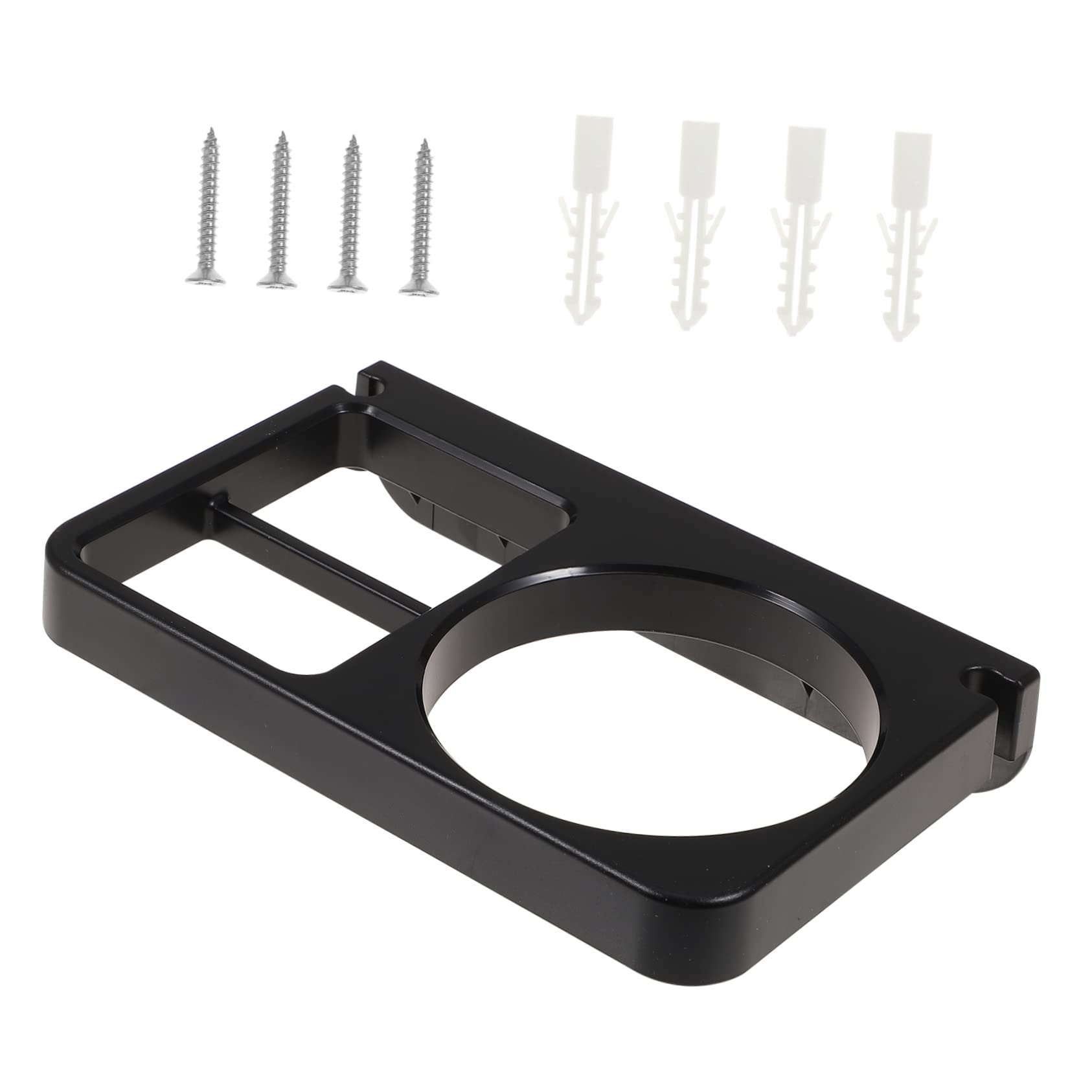 Beavorty Wall Mounted Hair Dryer Holder Durable Storage Rack for Blow Dryer Easy Installation Space Saving Design Cable Management Slot for Bathroom Organization