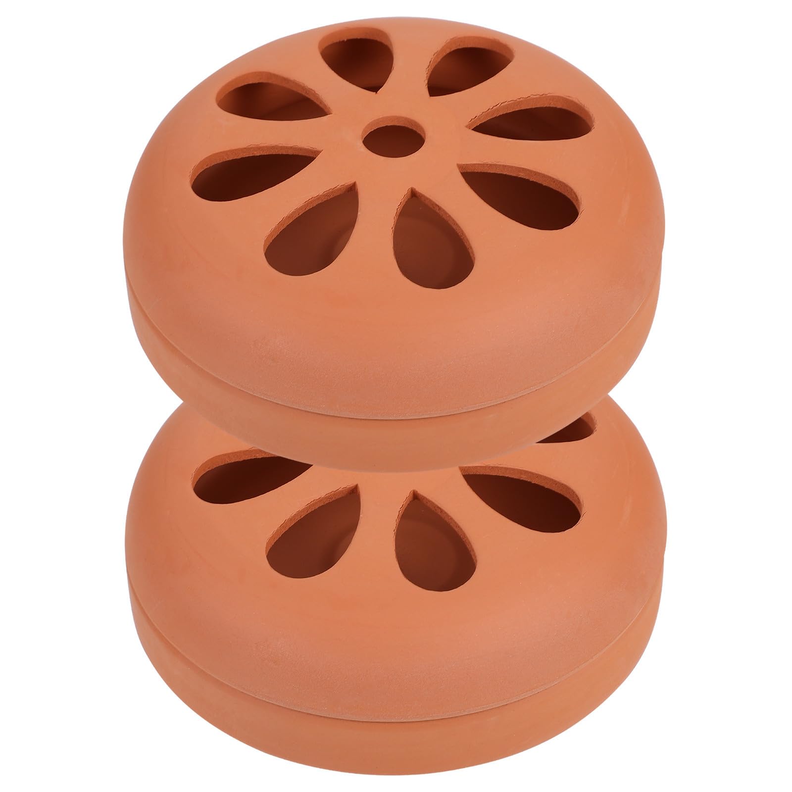 Porta Zanzare in Terracotta a 8 Fori, Set 2 Pezzi Piastra Porta Spirale Ventilata per Uso Domestico e Attività All’aperto come Campeggio, Piscina e Patio, Bruciatore Incenso