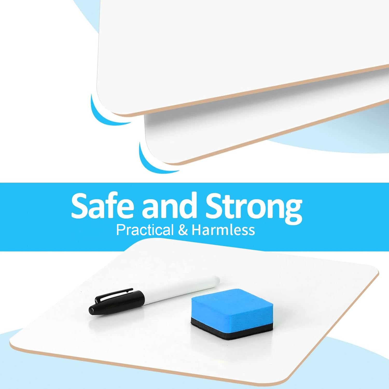 Dry Erase LapBoards, PANDRI 26 Pack Double Sided 12.5 x 9 Inch Whiteboards with 26 Erasers and 26 Markers, Dry Erase Boards for Students Classroom Teacher Supplies