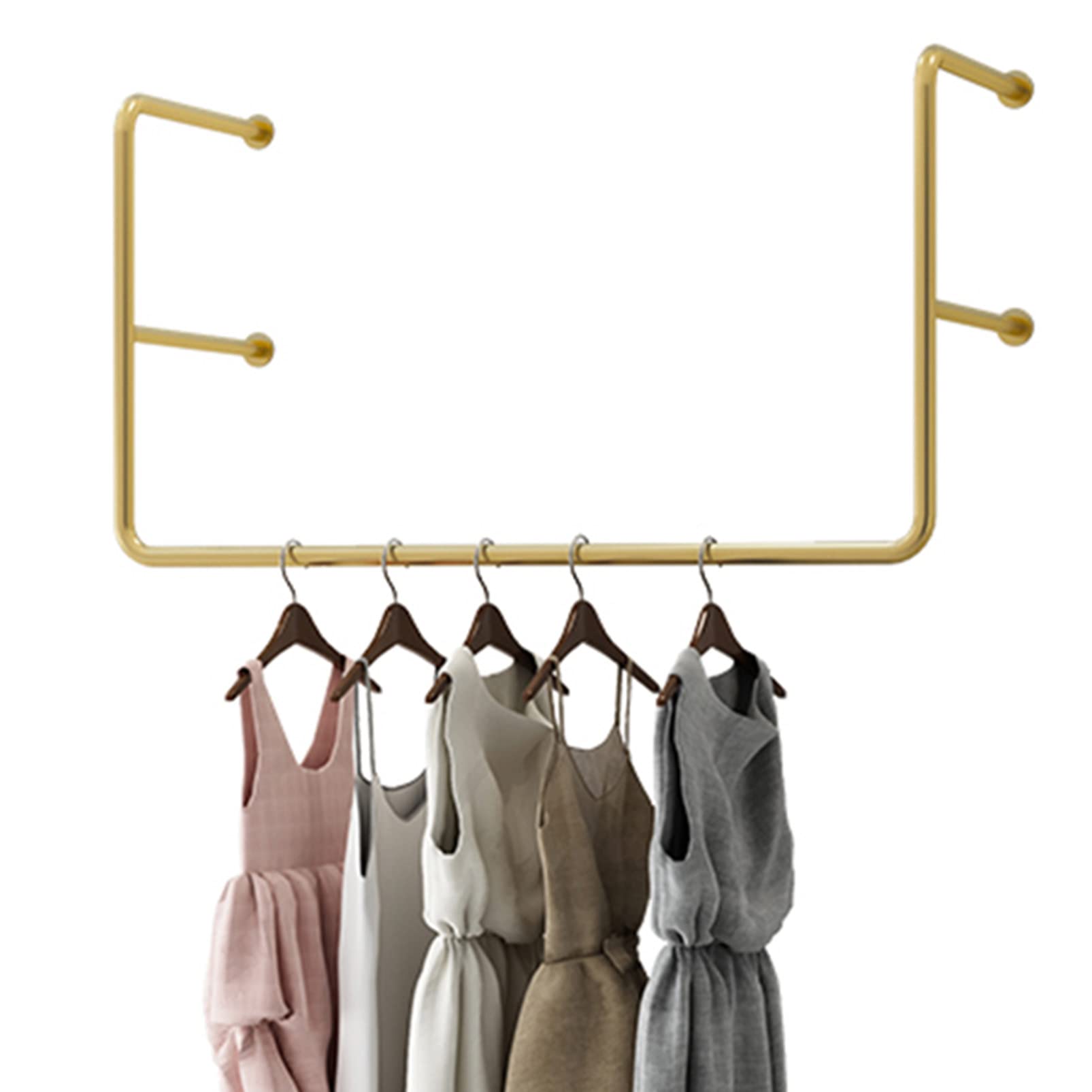 Barre de rangement pour buanderie et système de suspension doré