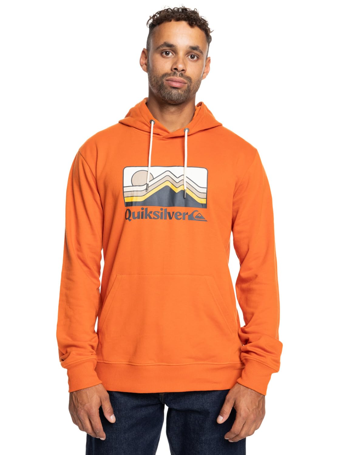 Quiksilver Sweater QS GRADIENT MOUNTAINS HOODIE Men Brown XXL