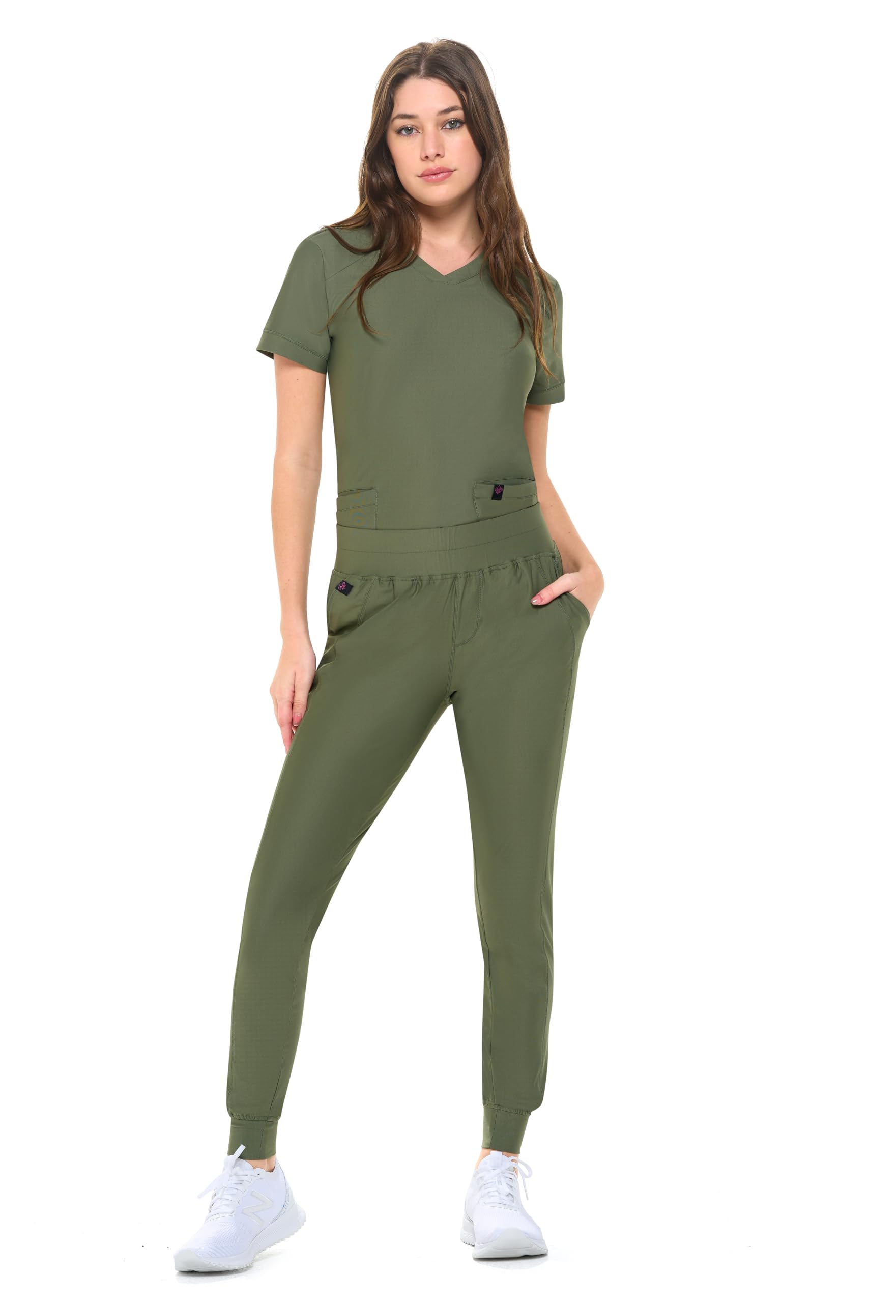Natural Uniforms Conjunto de ropa quirúrgica ultra elástica para mujer