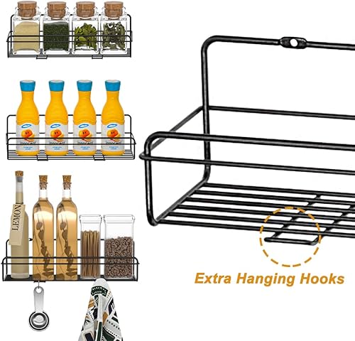 Miniatura 3 de Organizador de especias para colgar especias, estante de almacenamiento para condimentos, almacenamiento adicional para cocina, despensa, armario,