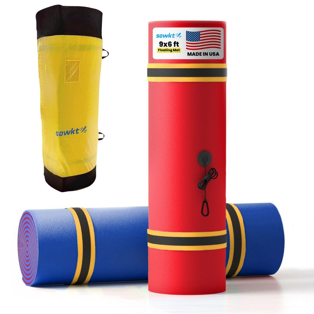 Premium Made in USA Lily Pad Floating Mat for Lakes and Pools (9x6 & 12x6 ft) - Great for The Lake, Pool, Boat or as a Floating Dock - Giant Lilly Pad