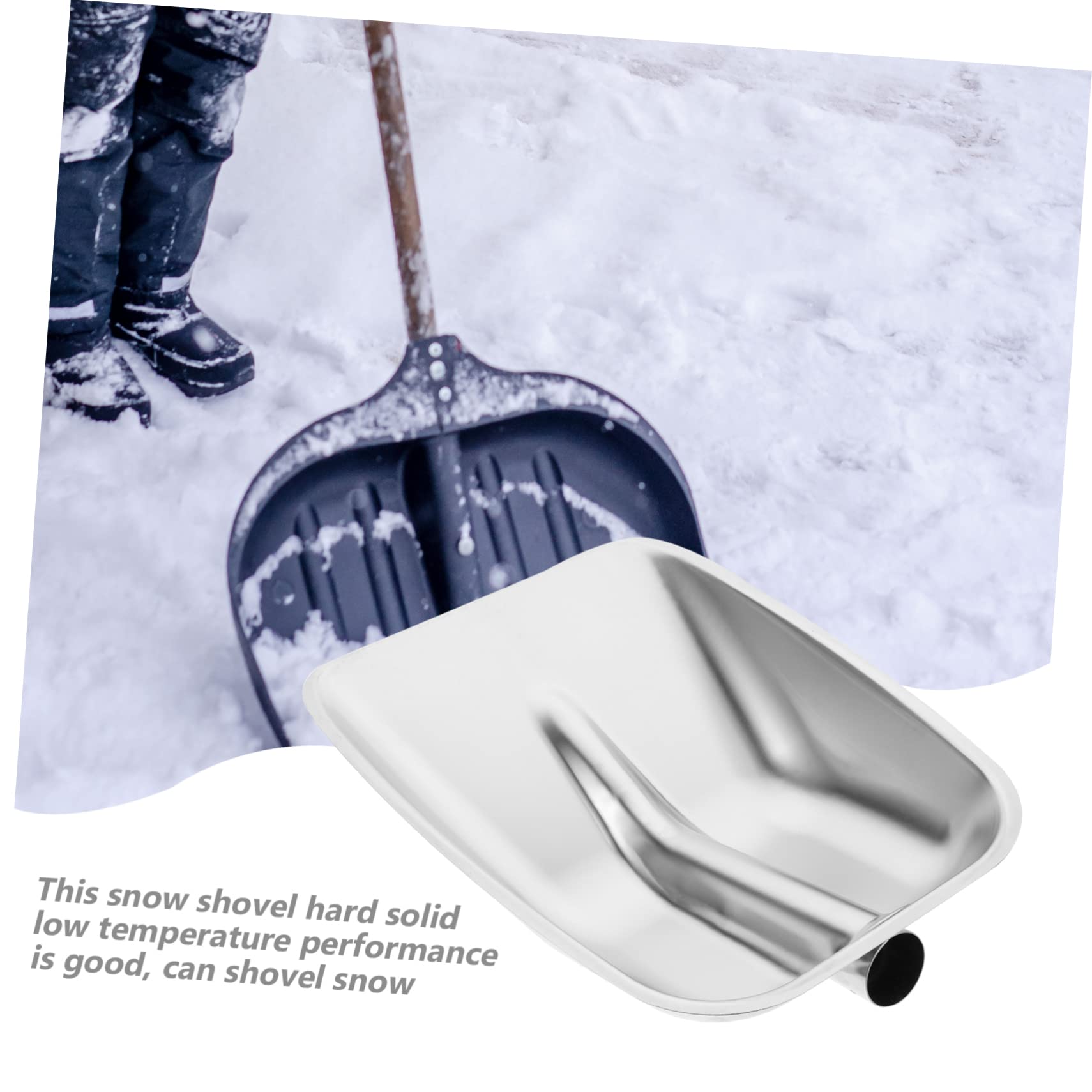 Kleine Silber aus Edelstahl Schneeschaufel, für Schnee und Müll
