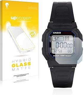 upscreen Matte Screen Protector Glass Film compatible with Casio W-800H-1AVES - Anti-Glare, Anti-Fingerprint, 9H Glass Protection
