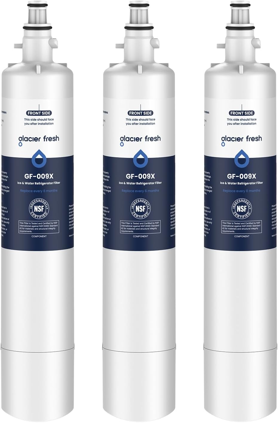 GLACIER FRESH Replacement for RPWFE, RPWF (Built-in CHIP) Refrigerator Water Filter, Compatible with GFE28GYNFS, GFE28GELDS, PFE28KELDS, PFE28KYNFS, GFD28GELDS, PWE23KELDS, PWE23KMKES, 3 Pack 3 Count (Pack of 1)
