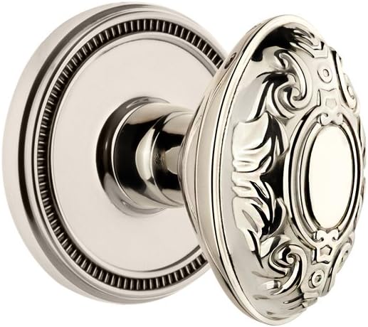 Grandeur 809109 Soleil Rosette Passage with Grande Victorian Knob in Antique Pewter, 2.375