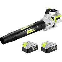 DEKOPRO Soffiatore a Batteria 20V: Soffiatore Elettrico Leggero con 2 Batterie da
