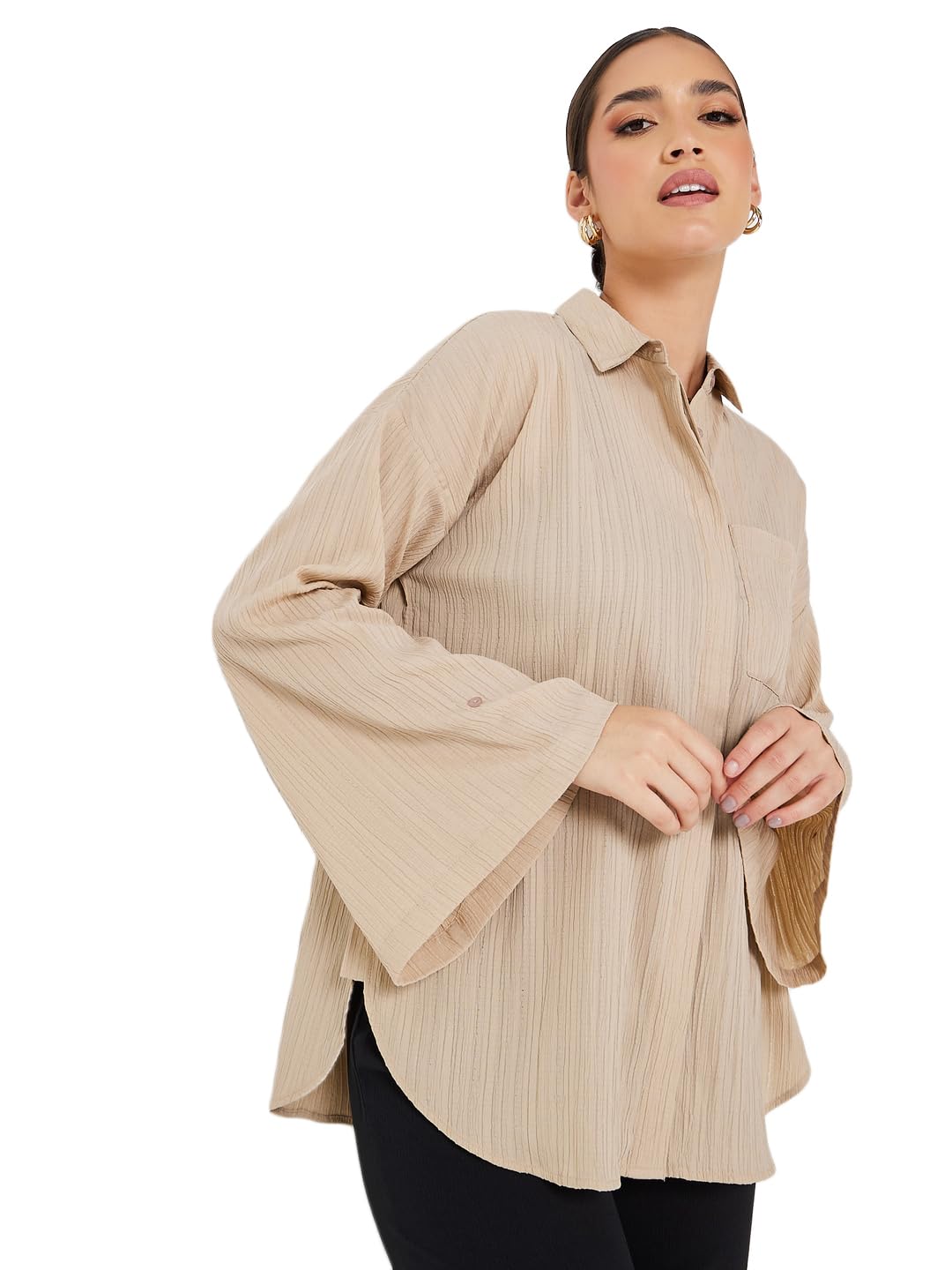 StyliWomen's Solid Regular Fit Shirts