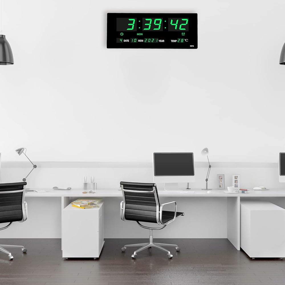 Opis Clock 1 Xl Horloge Murale Numérique Lumineuse Avec Led Et Opis Clock 1 Xl Horloge Murale Numérique Lumineuse Avec Led Et