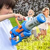 HOMILY Gatling Bubble Gun for Toddlers Bubble Machine 2021 Automatic 5 Holes Bubbles Maker with...