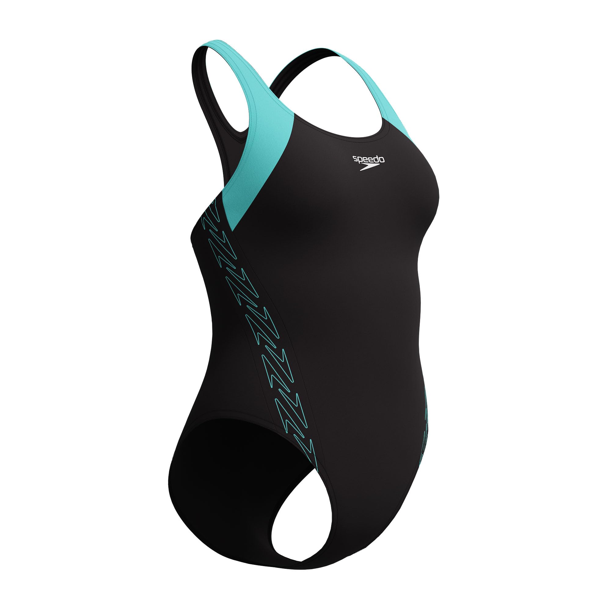 Speedo Costume da bagno da donna, Hyperboom, splicing, schiena incrociata, pezzo unico