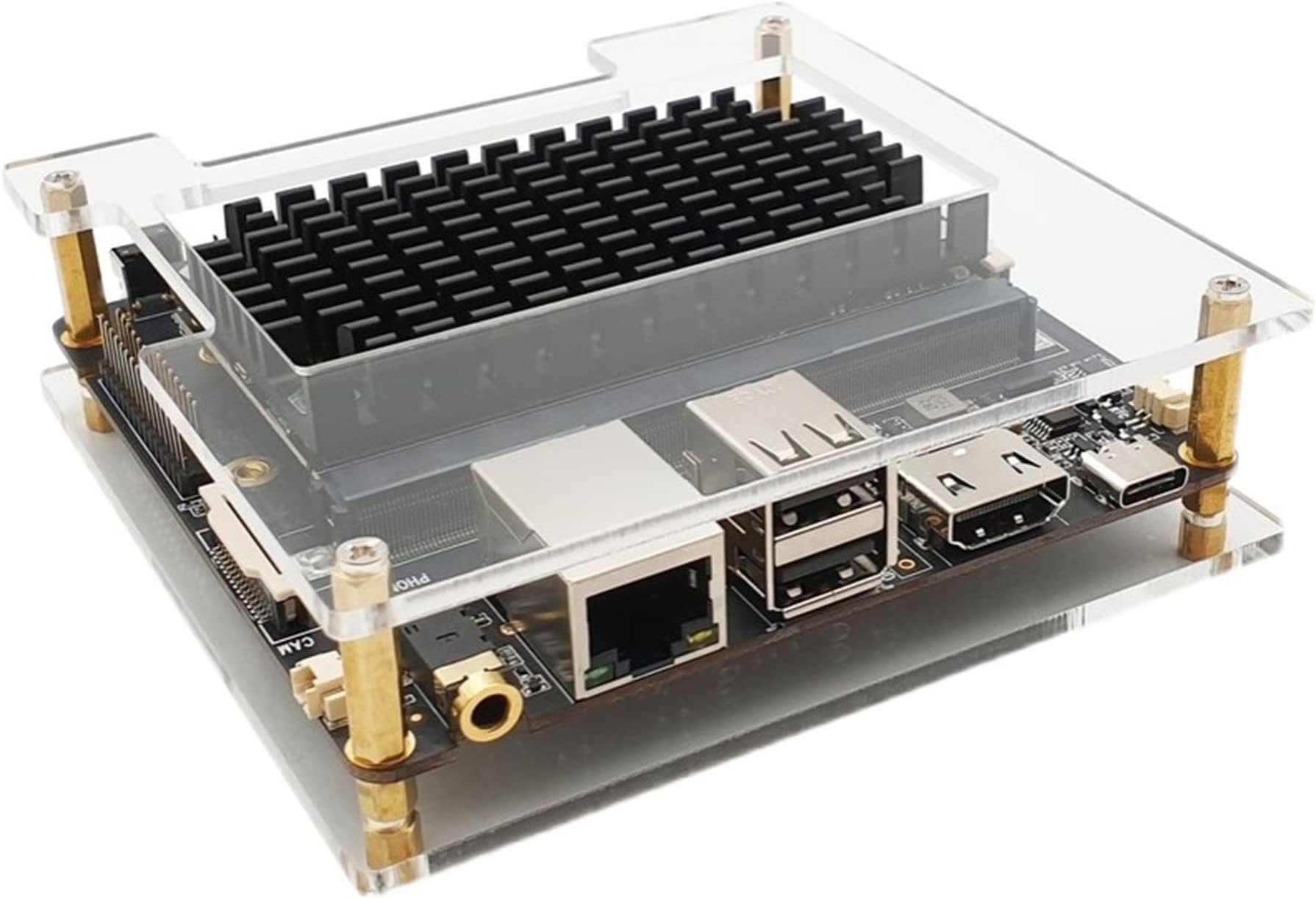 Rock PI N10 RADXA N10 Designed for AI apps and Solutions Based on Rockchip RK3399pro (with Acrylic Shell, 6GB Ram+32GB EMMc)