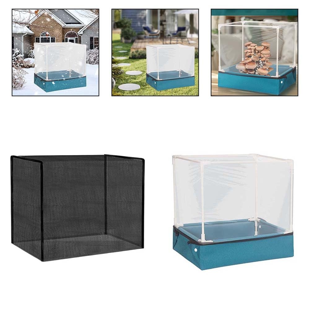 Risveglio Mushroom Growing Kit with Transparent Observation Dome, Foldable for Mini Greenhouse Indoor Gardening, Weather Resistant Plant Cultivation Box 40x30x40cm