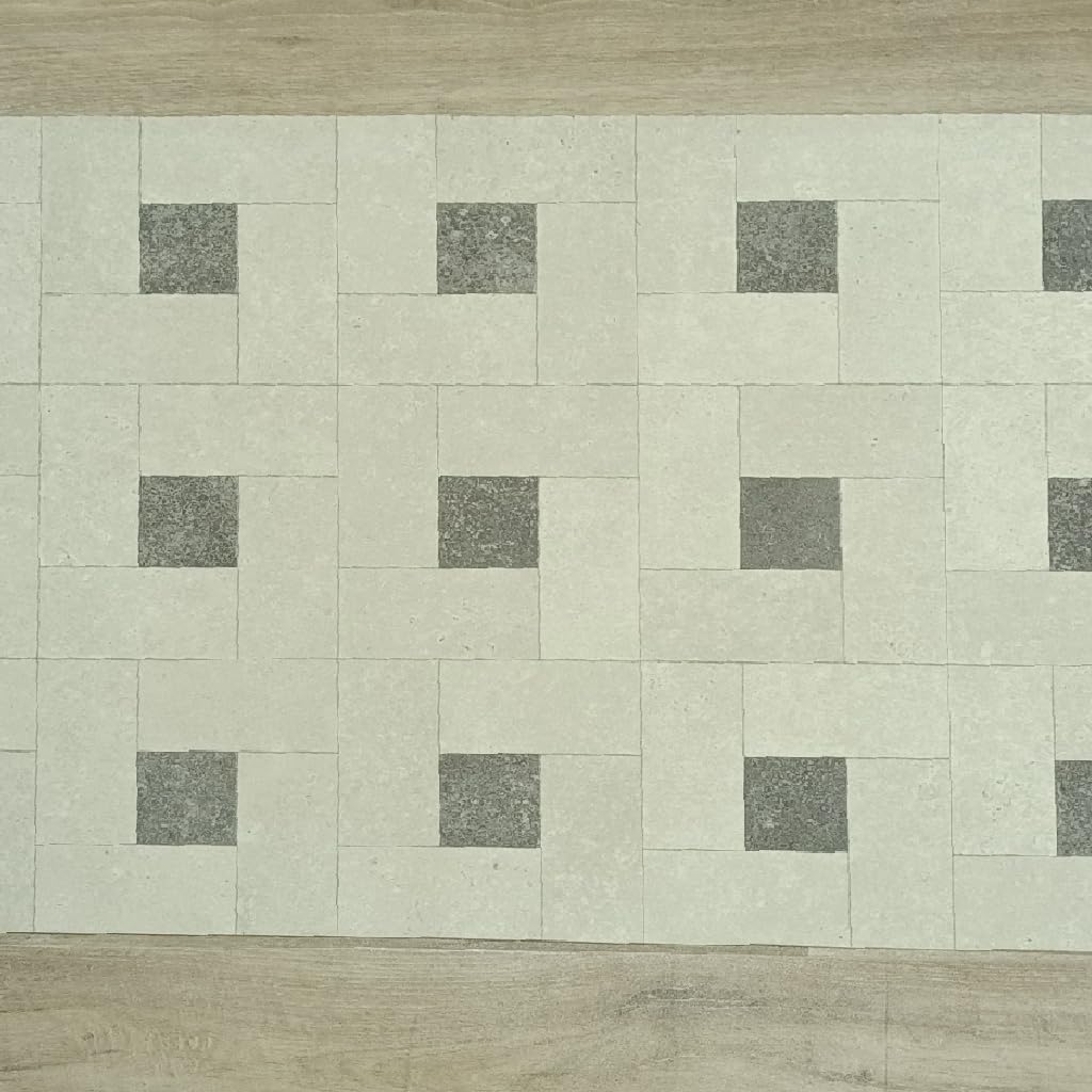 Alfombra de Vinilo: Diseño Geométrico Moderno, Resistente, Antideslizante, Cocinas, Pasillos con Estilo - Venecia 80x220 cm