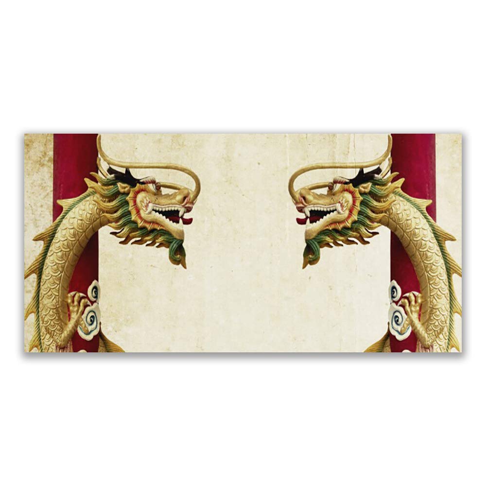Tableau Dragon Art pour Salon Moderne en Verre 140x70cm