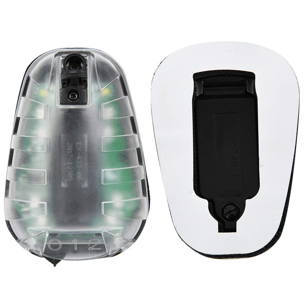 KIMISS Linterna LED Impermeable EX433-BK-GREEN con Flash IR, Luz de Seguridad para, Montaje en Casco, Múltiples Modos