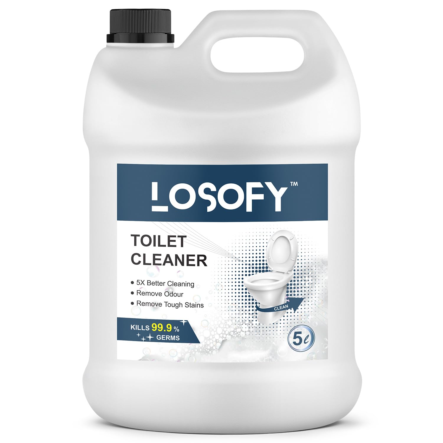 LOSOFY Toilet Cleaner,Advanced Thicker Formula, Removes Toughest Stains,Deep-Action Liquid,Disinfectant Toilet Cleaner, 5 Litre (Pack of 1) (B0CSCXRGX5) Amazon Price History, Amazon Price Tracker