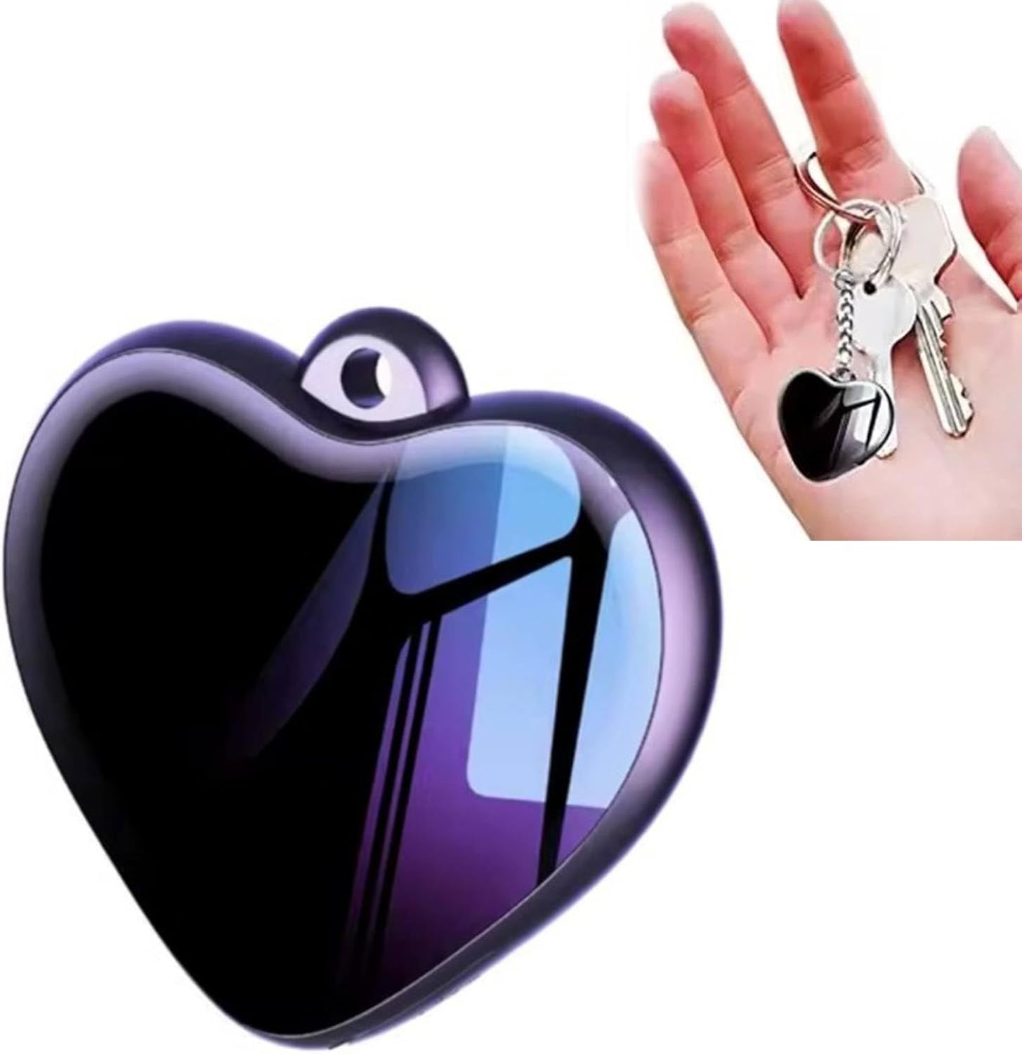 Heart Pendant Voice Recorder - 200h Storage AI-Powered Voice-to-Text Recorder with HD Noise Reduction, Voice Activation & Auto-Save for Meetings, Lectures, Interviews ﻿ (16GB)