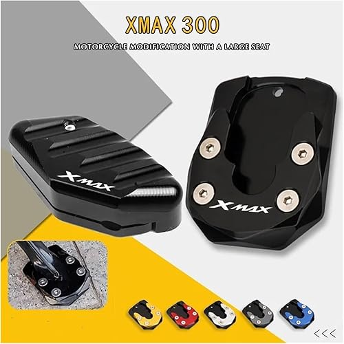 Miniatura 2 de Kickstand Extension Pad for Yam&aha XMAX300 XMAX300 X-MAX 300 X-MAX300 2023 + Motorcycle CNC Kickstand Foot Side Stand Extension Pad Support Plate