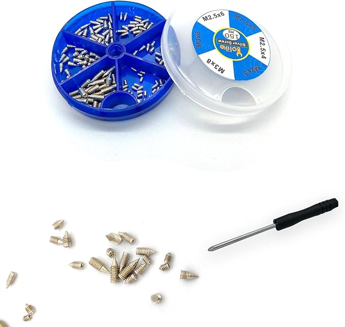 150 pcs Nickel Plated Tip Screws Pointed Cross Slot Leather