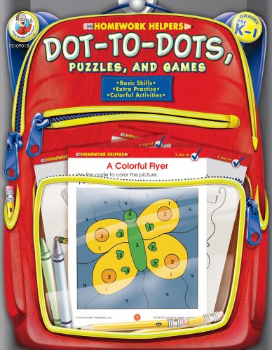 Dot-to-Dot, Puzzles, and Games, Grades PK - 1 (Homework Helper)