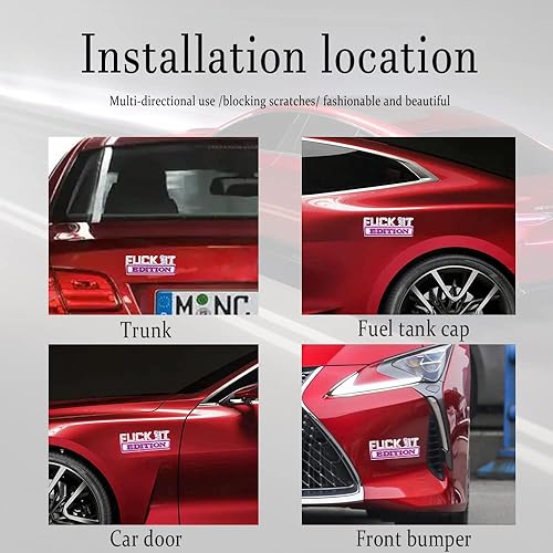 Miniatura 74 de Fuck IT Edition - Emblema para exteriores de automóvil, calcomanía 3D, emblema Fuck-IT Edition, calcomanía 3D para guardabarros, calcomanía de Azul