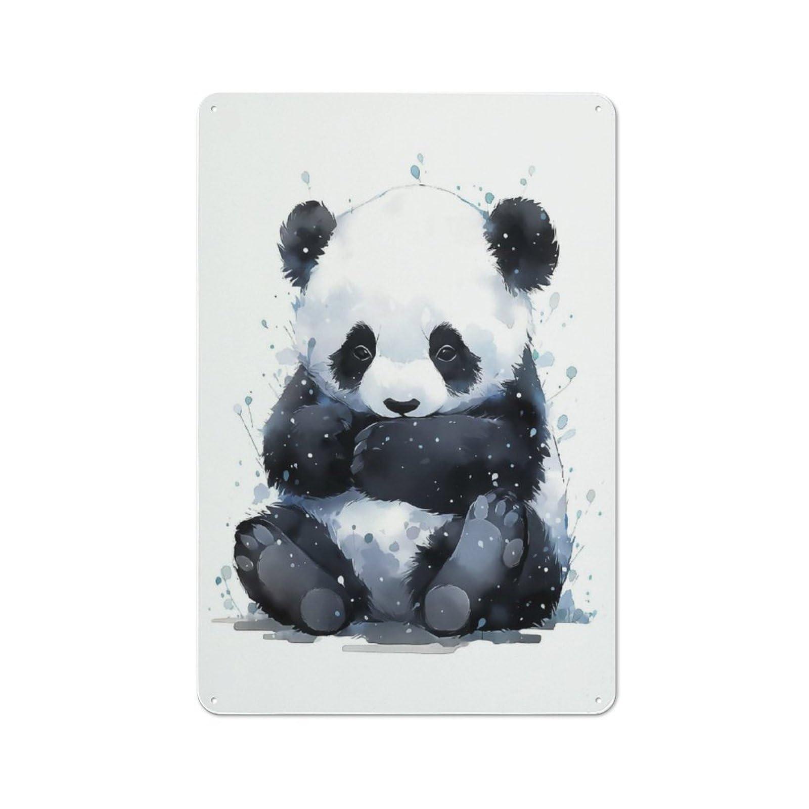 Everyday Panda Watercolor Metal Gift Sign 30x20cm, Room Wall Plaque for Home, Shop, Pub Or Studio Wall