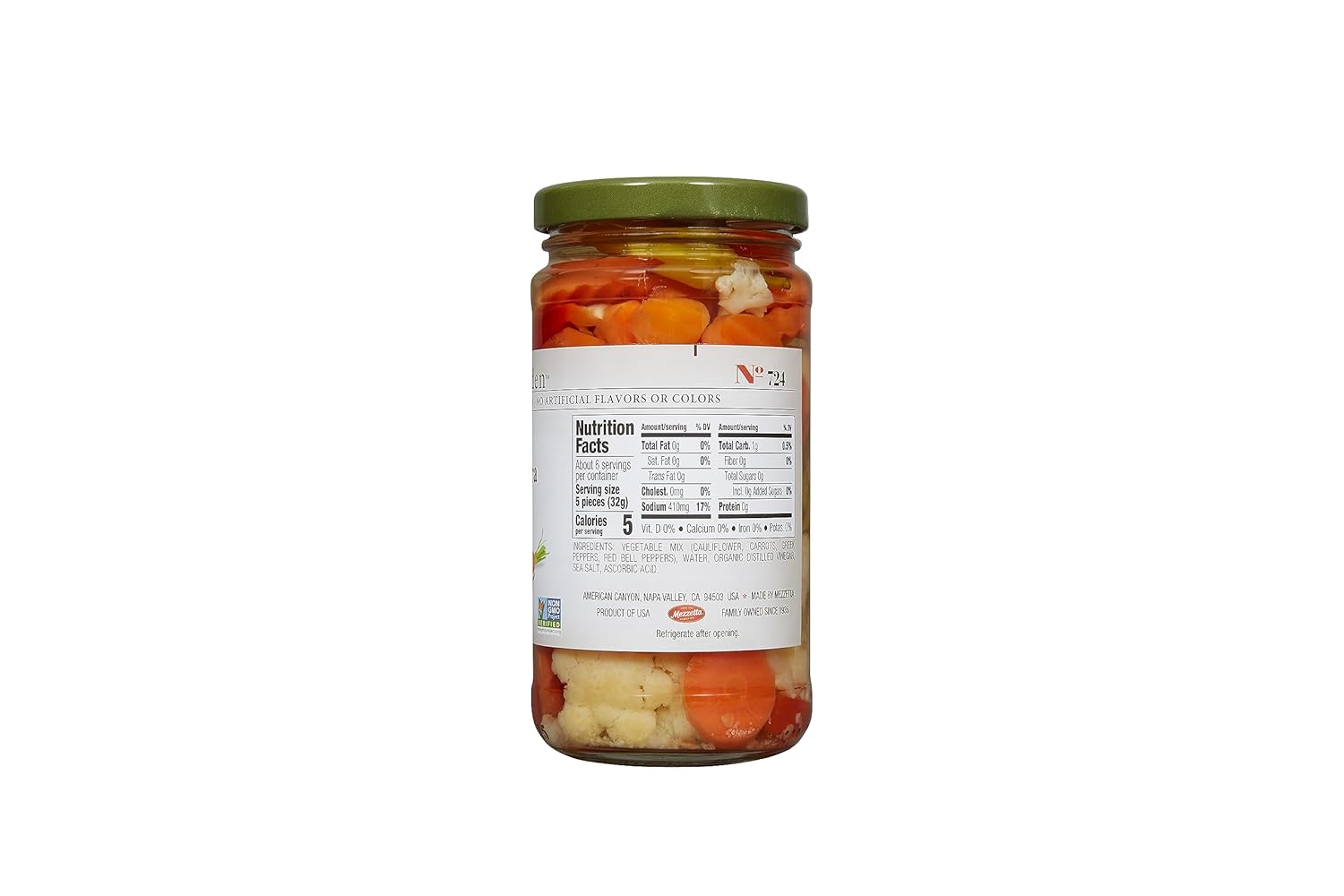 Jeff's Garden Flavorful Giardiniera | Non-GMO, Gluten Free, Keto, Vegan | 12 Fluid Ounce Jar (Pack of 6)
