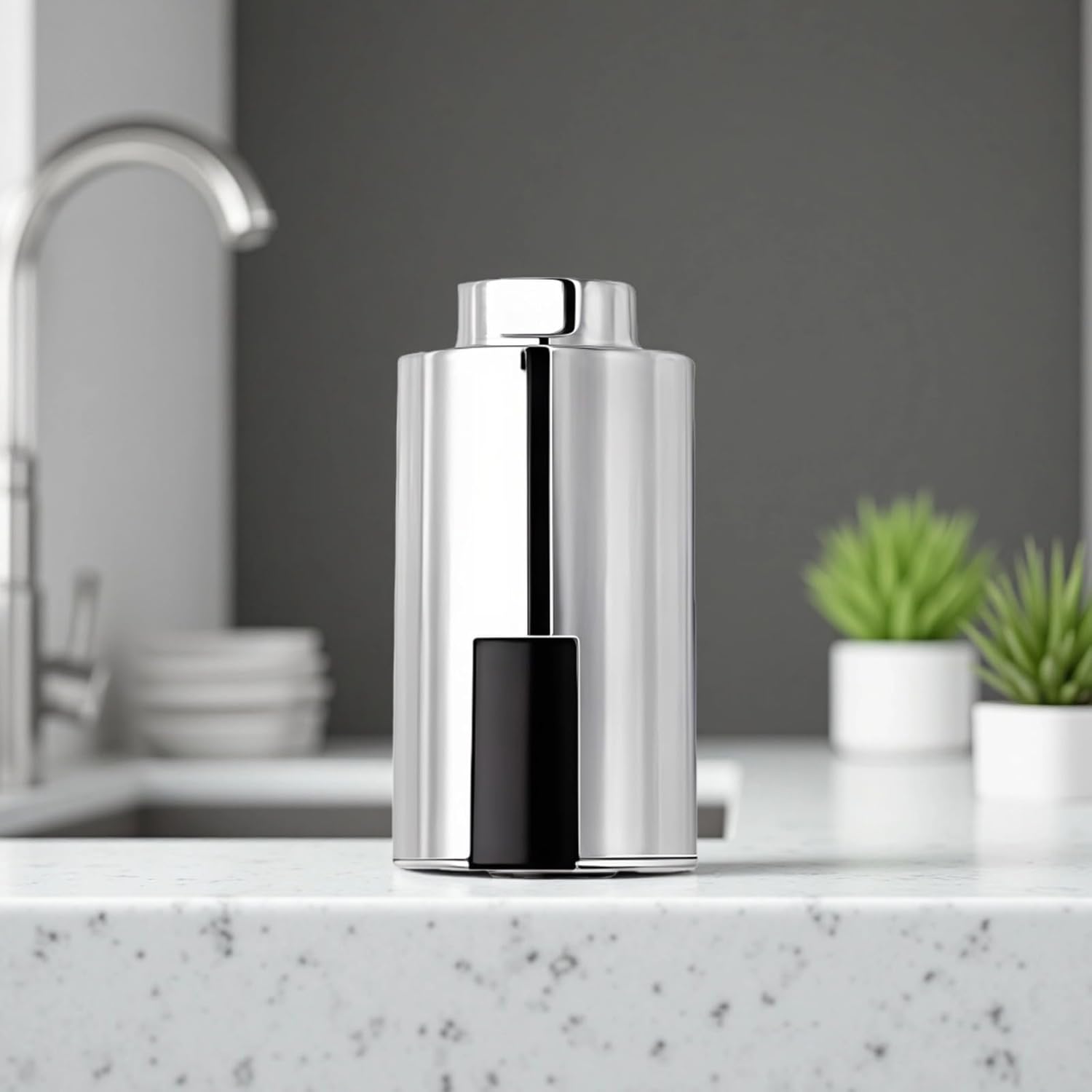 Chrome Plated Touchless Faucet Adapter, Automatic Sensor Kitchen Sink Tap with USB Charging