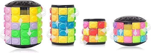 R.Y.TOYS Juguete para ansiedad, rompecabezas de cubo mágico, rompecabezas de cerebro para adultos, juego de mano inquieto de lógica giratoria y