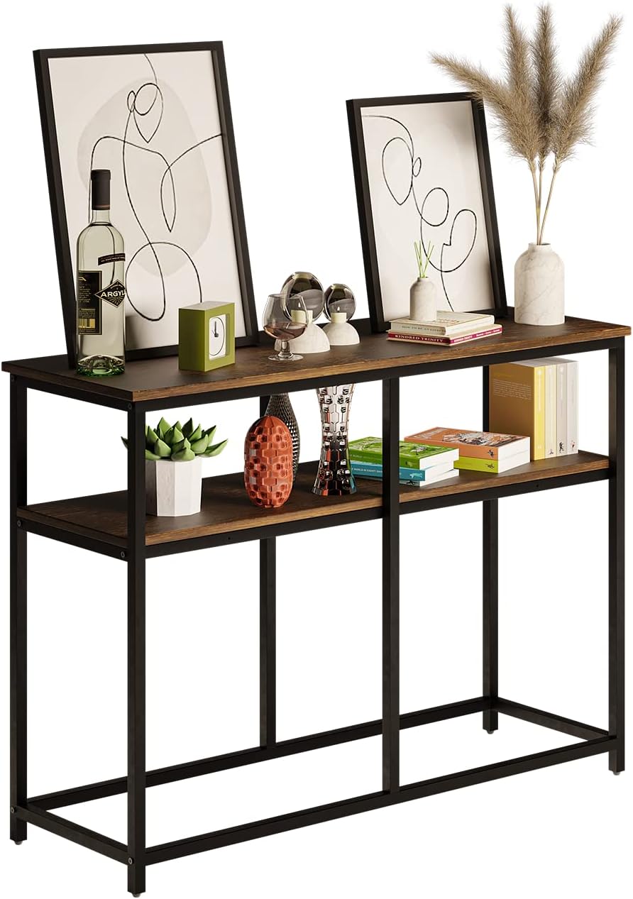 MUBSON Credenza Recibidor para Sala o Recámara con Cajon y Doble Repisa