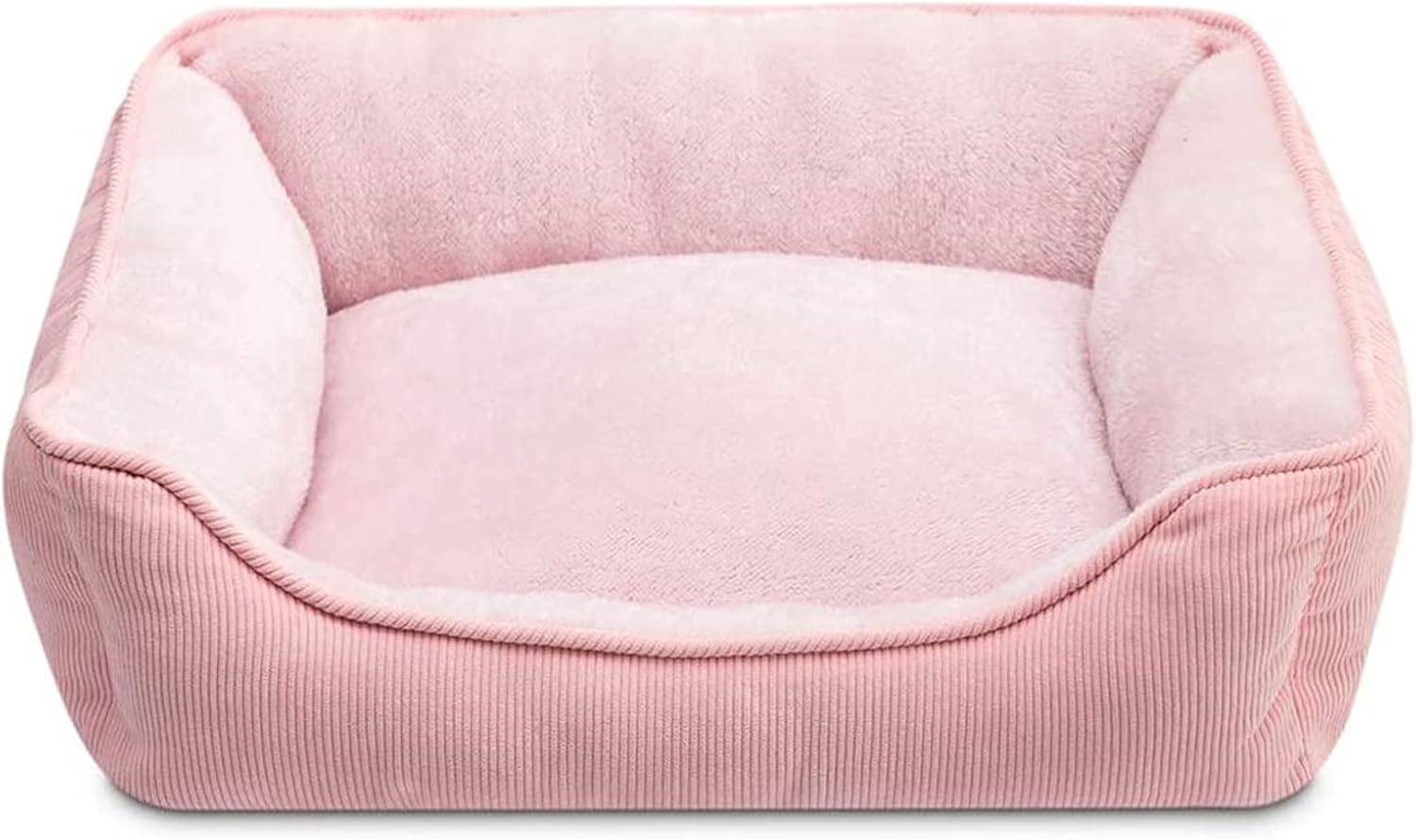 PAPITLULU Pet Bed, Corduroy Plush Dog Bed for Small and
