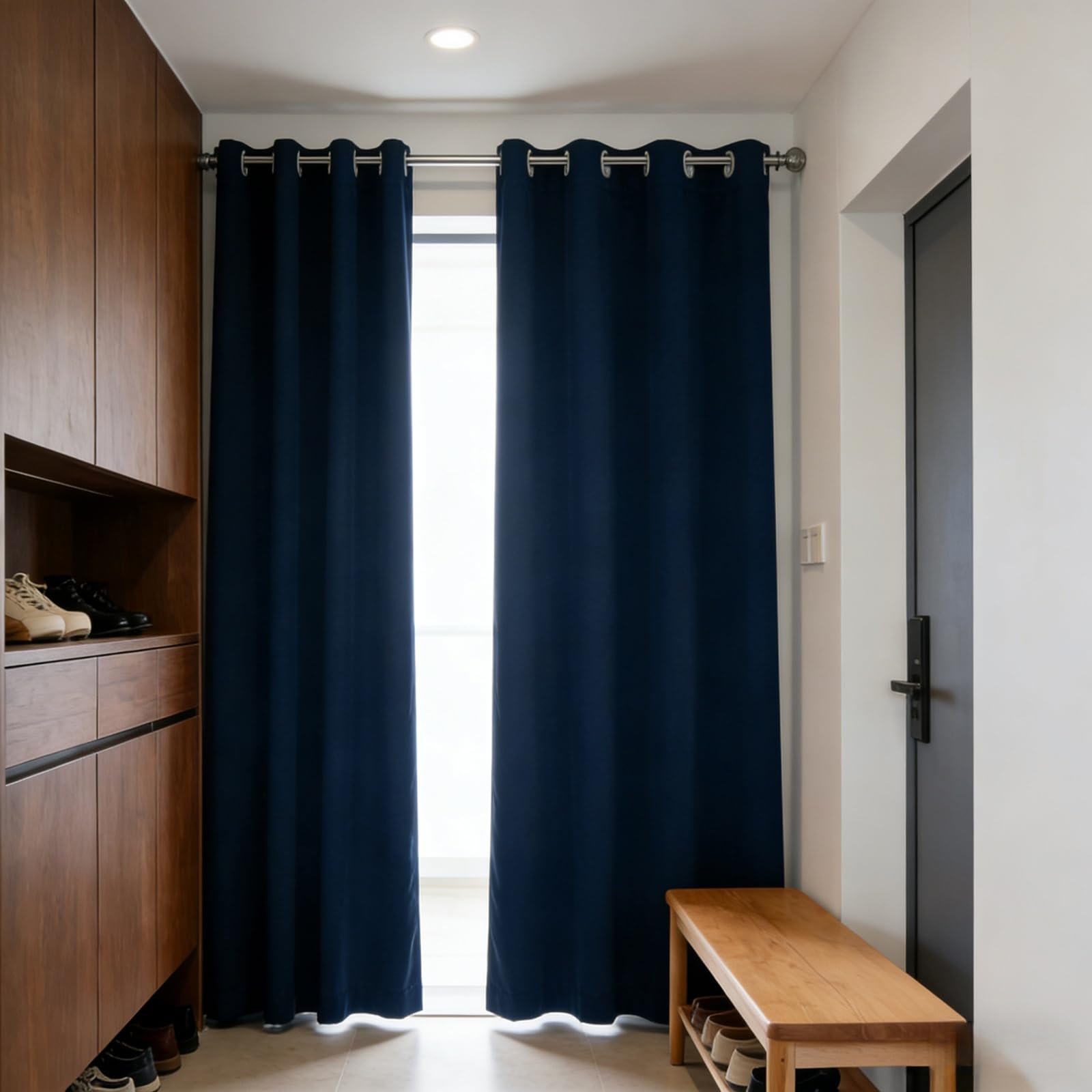 Rideau avec œillets pour cuisine et dressing occultant la lumière du jour