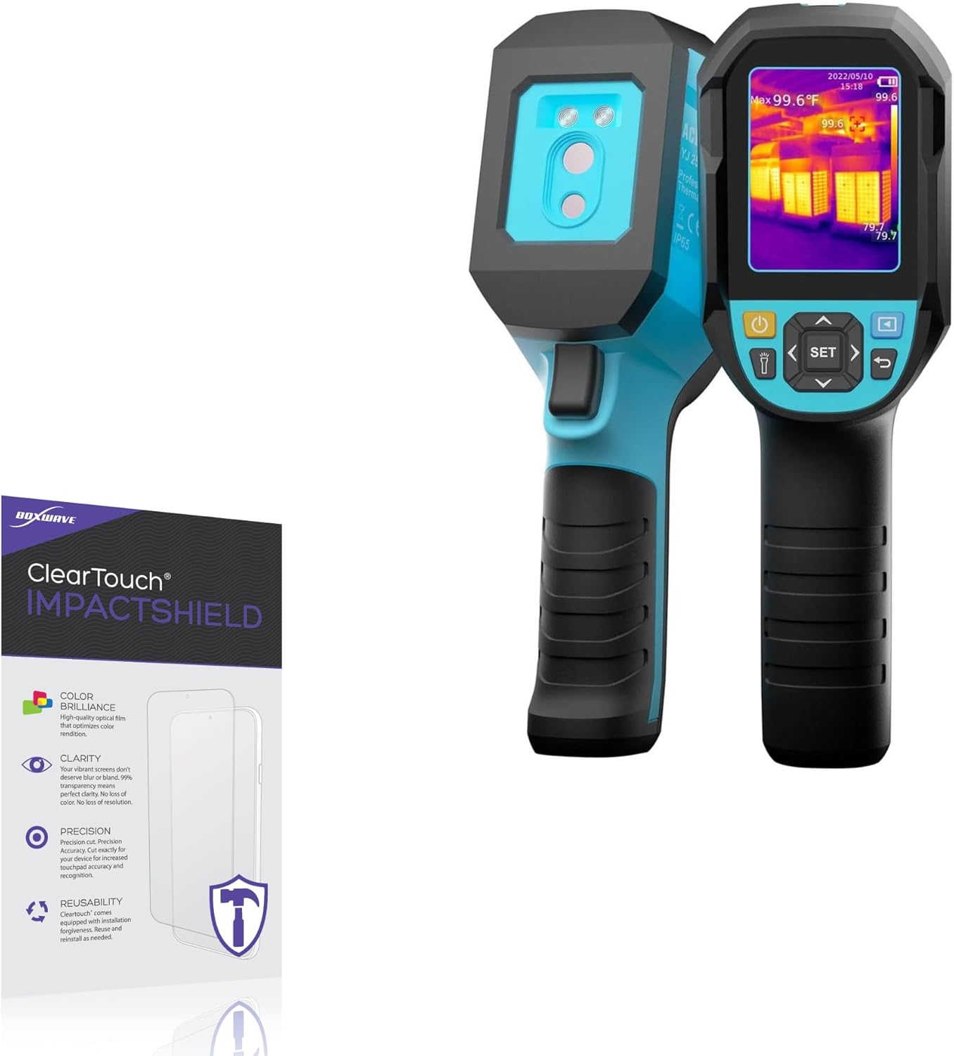 BoxWave Screen Protector Compatible with ACEGMET YJ256E Thermal Camera - ClearTouch ImpactShield (2-Pack), Impenetrable Screen Protector Flexible Film