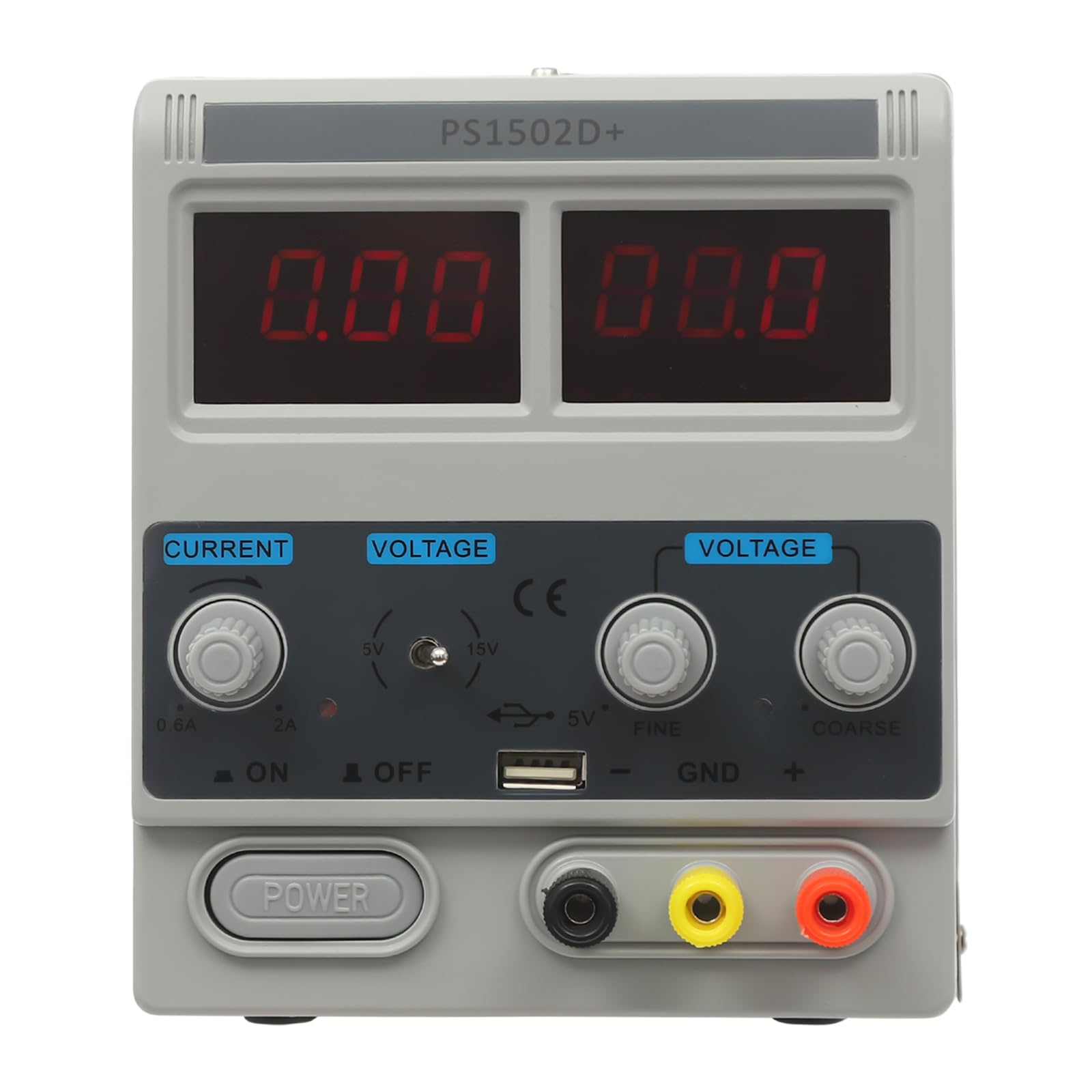 Alimentation de laboratoire, dispositif de réseau de laboratoire (0-15V, 0,6-2A), alimentation universelle avec affichage LED et boutons de réglage, dispositif de réseau de laboratoire réglable