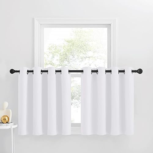 Miniatura 104 de NICETOWN Cortinas Opacas para Ventana de Guardería - Tratamiento de Ventana con Parte Superior de Ojales, Paneles de Cortinas Opacas (Verde Biscotti